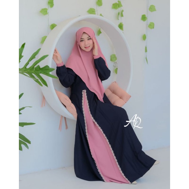 Gamis // Dress // Gamis Wanita // Dress Wanita // Gamis Syar'i set bergo // Rayya Set Bergo AR // Gamis set khimar by AR // Gamis ORI by AR