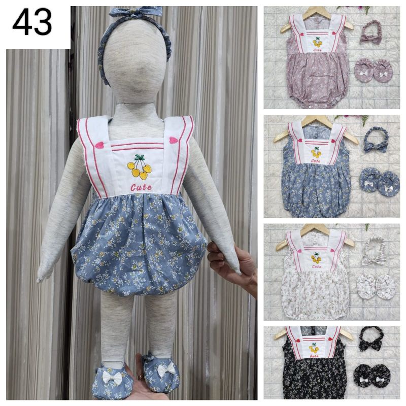 Baju bayi perempuan set Jumper complete