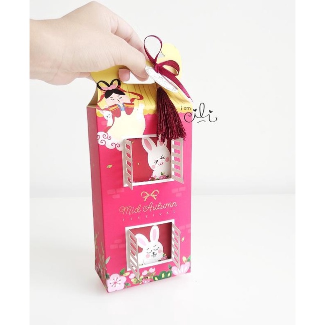 

(BOX RED HOUSE MOONCAKE ISI 2) kotak mooncake mid autumn [10 set]