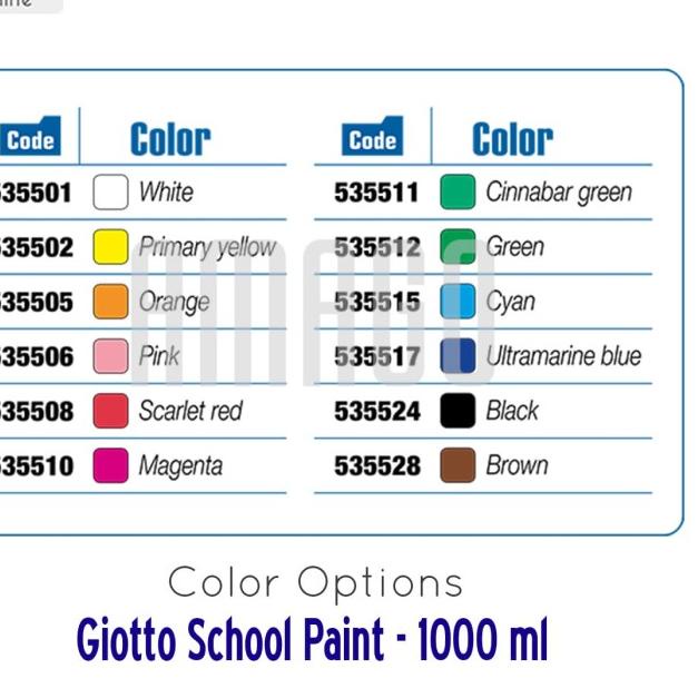 

GIOTTO SCHOOL PAINT - SCARLET RED - 1.000 ml - 535508
