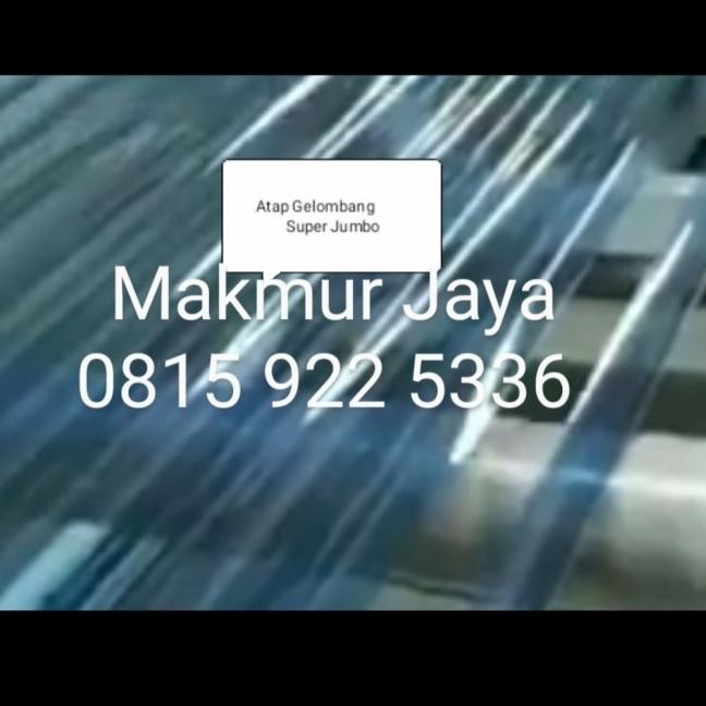 Fiber gelombang + UV protec 2.4m lebar 105cm/ Atap plastik transparan