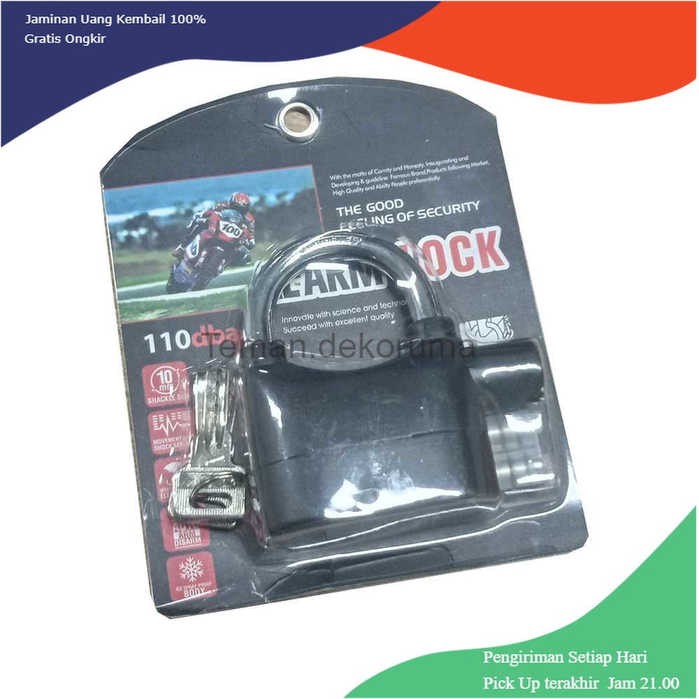 TD-PR2 EYCI Gembok Alarm Motor Suara Anti Maling / Lock Siren 10mm - APR14 - Apr14