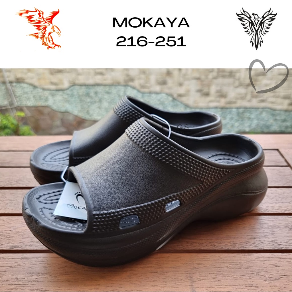 Sandal Wedges Wanita MOkaya 216 -251 Fuji Jellly Platform Tebal Eva