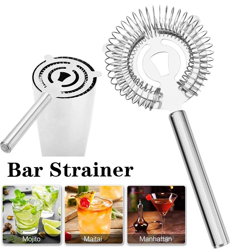 【Stainless Steel】Bar Strainer Ice/Bar Strainer/Saringan Es/Bartender Strainer/Professional Shaker Cocktail Strainer