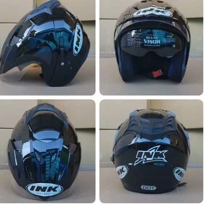 HELM INK CX 22 TI DOUBLE VISOR GOOD PRODUK/HALF/FULL FACE/BLACK/HITAM