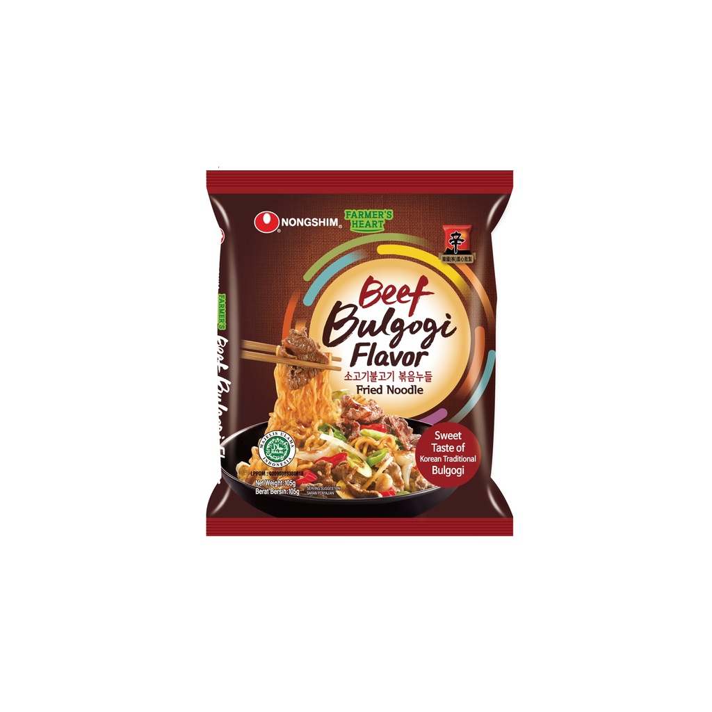 MIE GORENG INSTAN NONGSHIM SEAFOOD BULGOGI KOREAN FRIED NOODLE 105GR HALAL