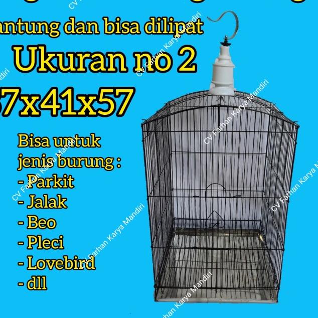 Kandang kotak besi buat burung bisa di lipat no 2