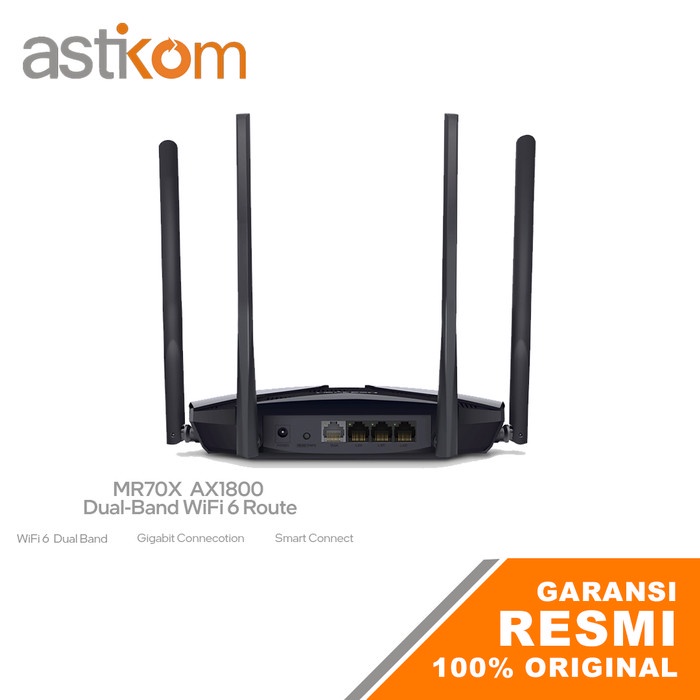Mercusys MR70X AX1800 WiFi 6 Dual Band Gigabit Wireless Router AP