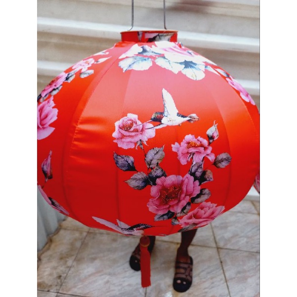 Lampion Kain Satin Premium / Lampion Jepang / Chinese Silk Lantern / Tenlung Imlek Saten / Lampion Imlek