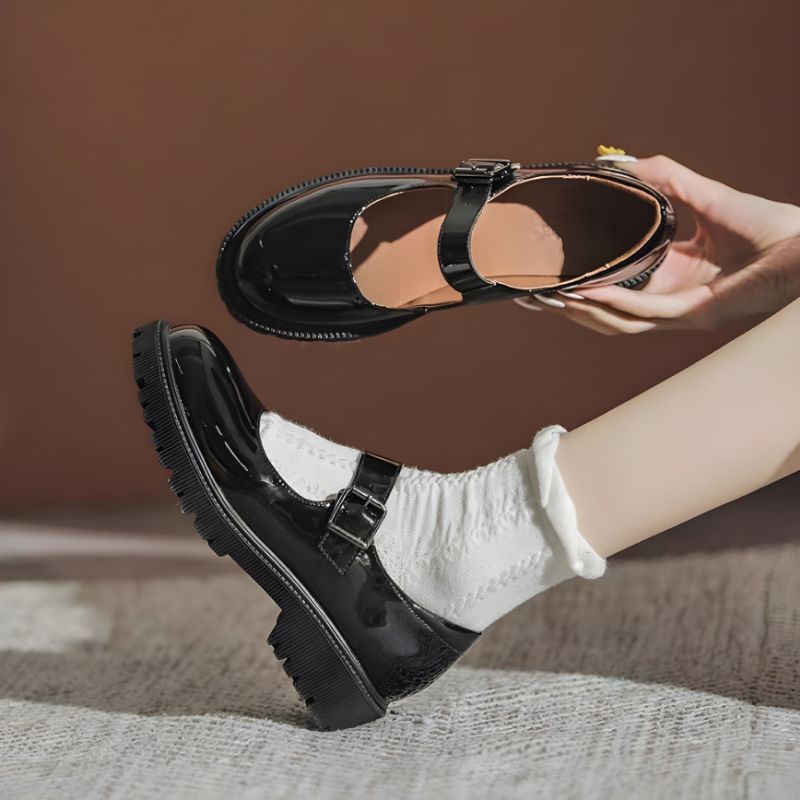 Sepatu Docmart Wanita Loafers Korean style Terbaru Premium Import Quality 09 flat Shoes Kulit Hitam Sekolah Remaja Perempuan Hak Datar Viral Kekinian Bisa Cod