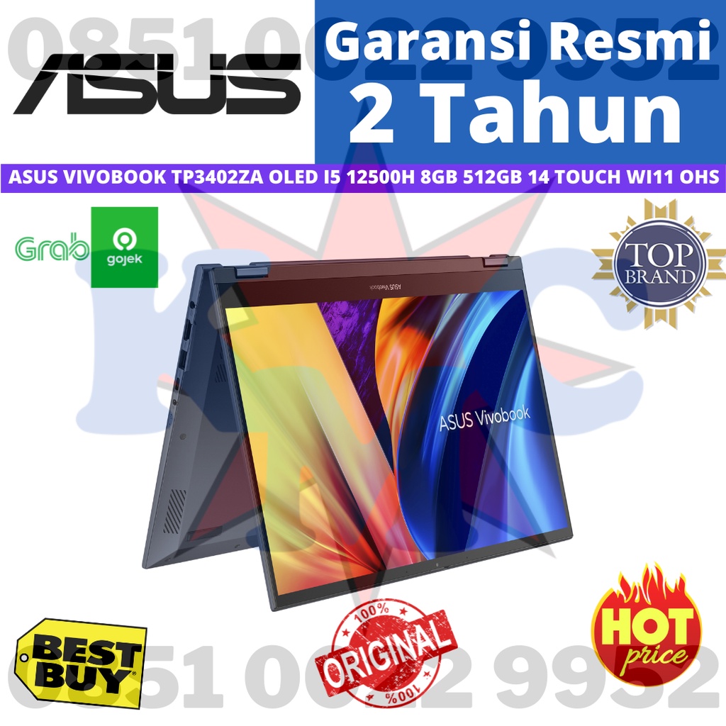 ASUS VIVOBOOK TP3402ZA OLED I5 12500H 8GB 512GB 14 TOUCH WIN11 OHS