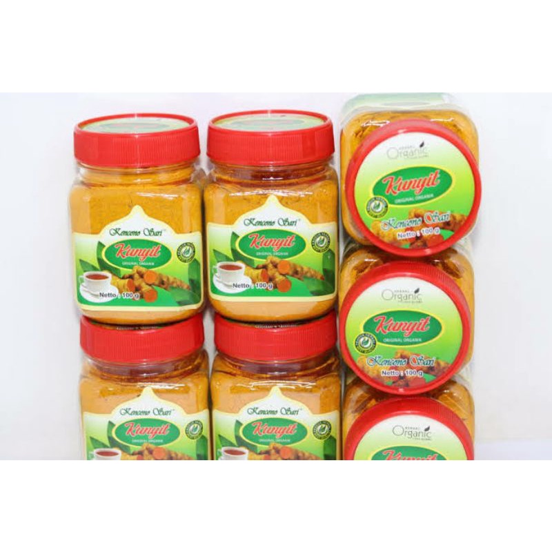 Kunyit bubuk Organik Kencono Sari Asli Original 100 gr | Jamu Kunyit Serbuk