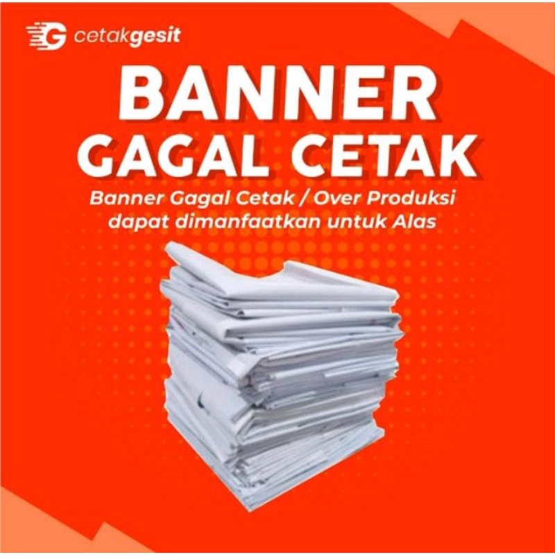 Banner spanduk flexy 5x8 meter POLOS Bekas sisa produksi gagal cetak
