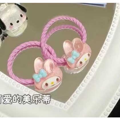 IKAT RAMBUT SANRIO MELODY CINNAMOROLL KUROMI POMPOMPURIN POCHACCO DOG WARNA WARNI AKSESORIS RAMBUT HAIR ACC IMPOR LUCU