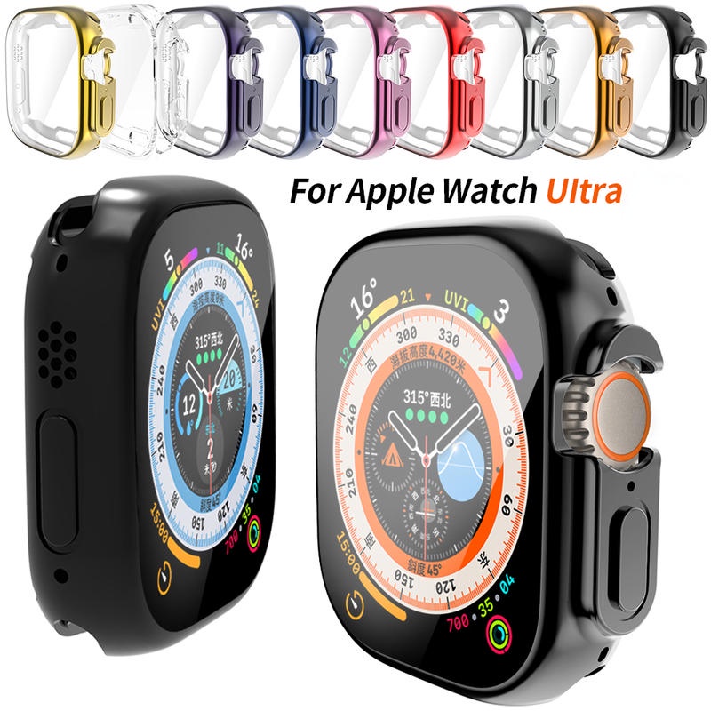 Case Pelindung Layar Bahan TPU Transparan Ukuran 49MM Untuk Apple Watch Ultra 49MM