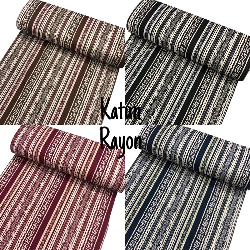 kain rayon motif ethnic bahan daster [HARGA PER 0,5 METER]