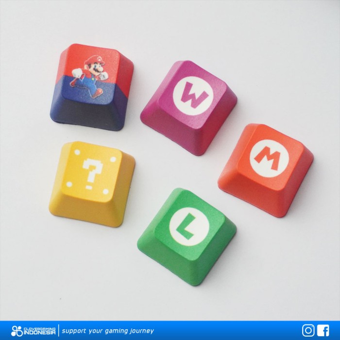 Keycaps Mario PBT Dye Sub for Mechanical Keyboard