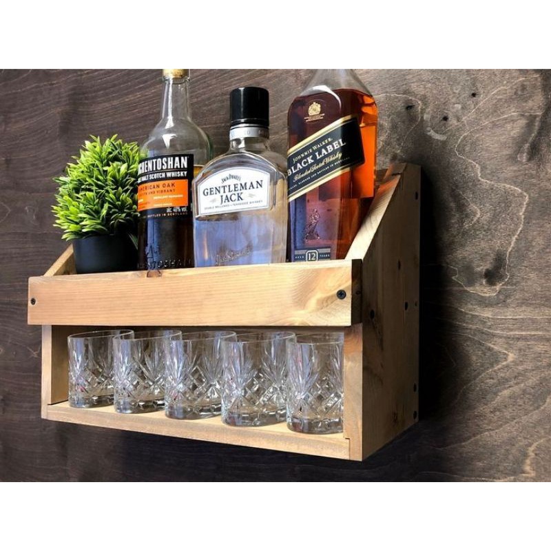 RAK DINDING BOTOL WINE RAK GELAS GANTUNG RAK BOTOL RAK BUMBU DAPUR KAYU JATI BELANDA