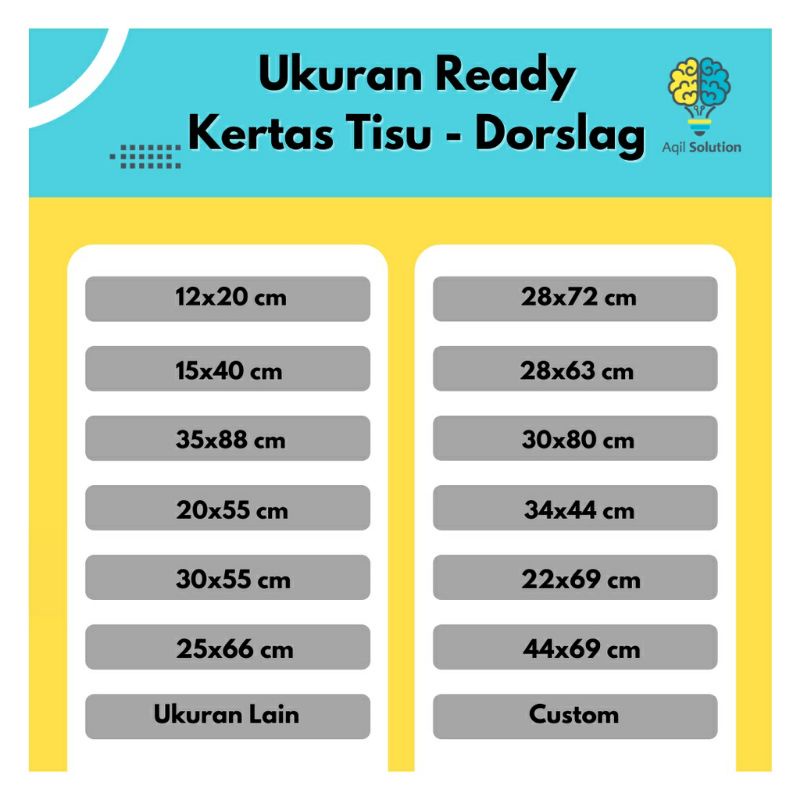 

Kertas tisu 30x55cm 1rim