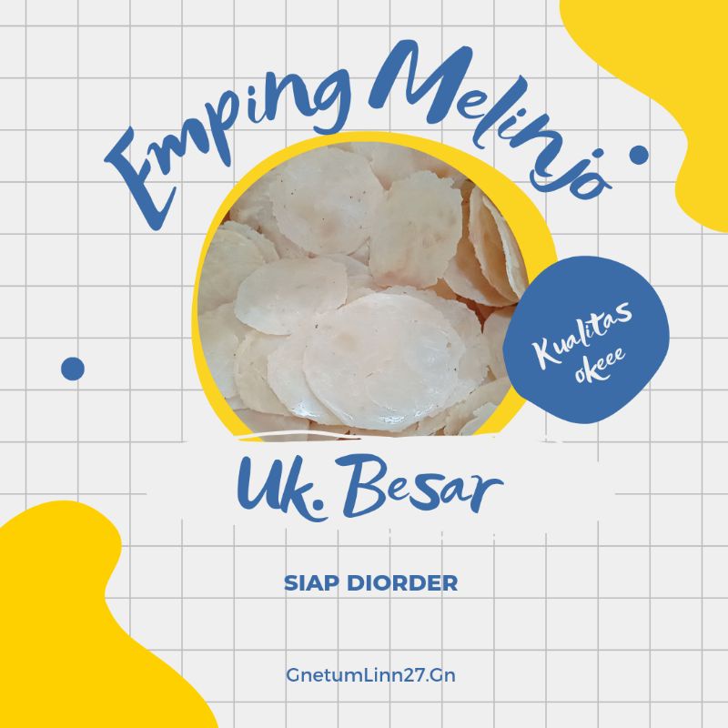 

Ukuran BESAR 500 gr Emping melinjo Kebumen Belinjo keripik kerupuk emping mentah siap goreng