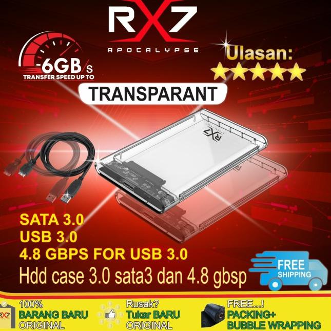 RX7 SSD Enclosure 2.5" SATA USB 3.0 External Case