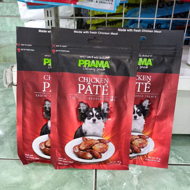 Prama Snack anjing rasa chicken pate 70g - cemilan anjing - Prama Snack dog