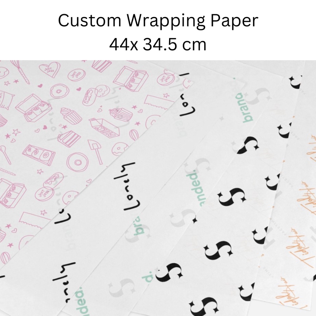 

Custom Wrapping Paper / Wrapping paper ramah lingkungan 44 x 34.5 cm