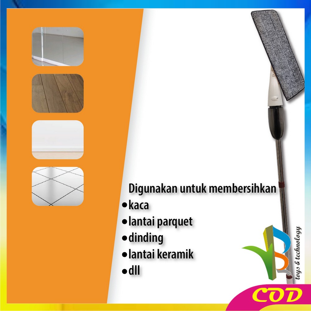 RB-C525 Pel Lantai Semprot Otomatis Tanpa Ember Serbaguna / Set Pembersih Lantai Praktis / Automatic Water Spray Mop