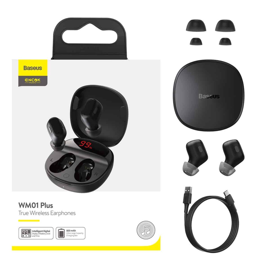 Baseus Encok True Wireless Earphones WM01 / WM 01+ Plus Resmi