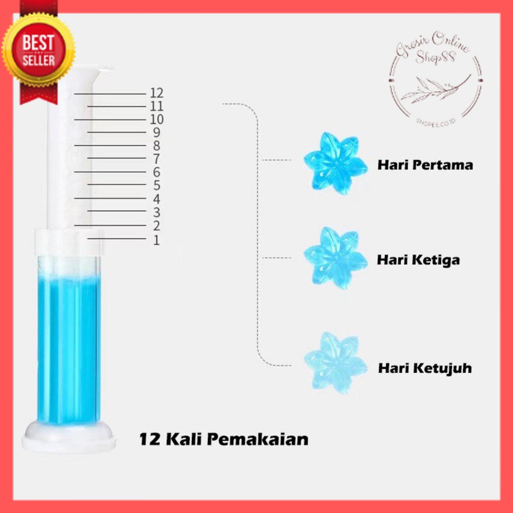 GOS A304  - Pengharum Kloset Toilet WC Pewangi RuanganCloset Gel 12 Kali Pemakaian.