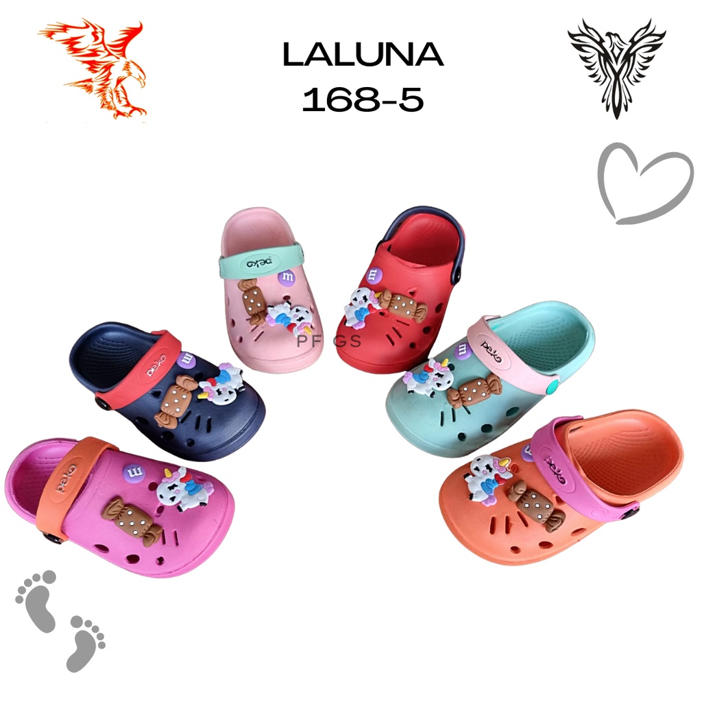 Sandal Baim Anak LALUNA 168 -5 Fuji Bakpao Eva Import Unicorn 24-29