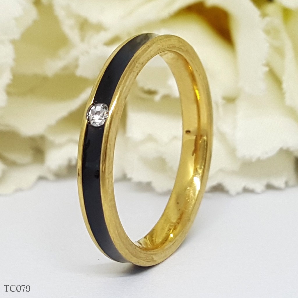 PGX Cincin Titanium Couple Tunangan Aksesoris Fashion Perhiasan Anti Karat - TC079