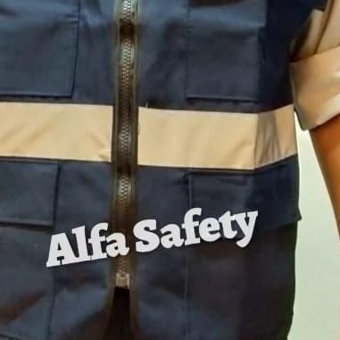 Rompi Drill Safety Biru navy