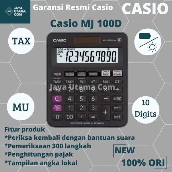 

Calculate Calculator Casio Mj 100D Plus Original