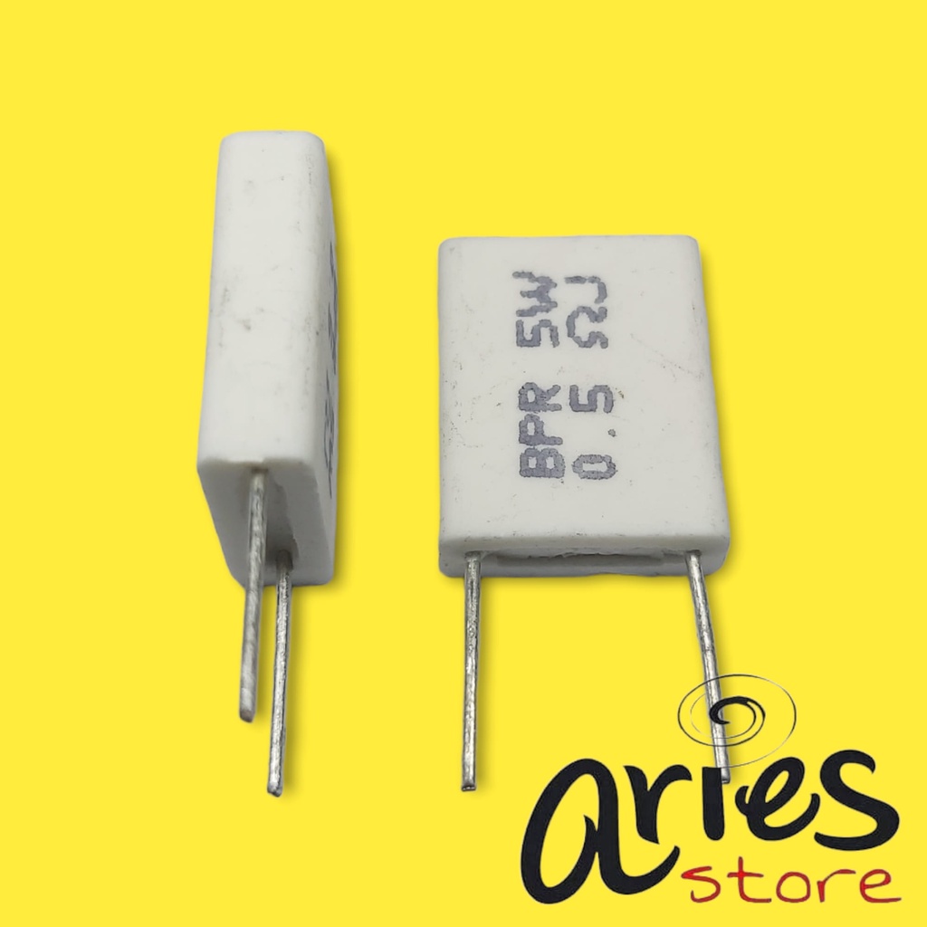 RESISTOR 5W 0.5 OHM MODEL BERDIRI GEPENG