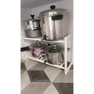 RP2 Rak Panci Bawah Wastafel 2 Tingkat Kitchen Rak Dapur Tempat Bumbu Rak Buku/Sepatu Multifungsi