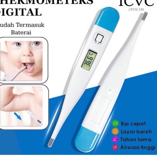 Image of Alat Pengukur Suhu Badan Tubuh Anak Bayi atau Dewasa Thermometer/ Termometer Digital with Automatic Alarm