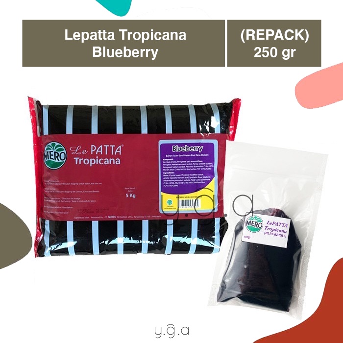 Lepatta Tropicana Mero Blueberry (REPACK) 250gr / Lepata Selai Bluberi