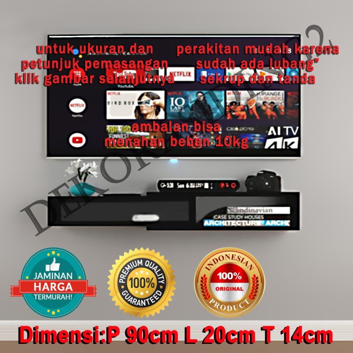 Rak Ambalan Dinding Minimalis Rak Tv Gantung Ambalan Tv Gantung Ad14