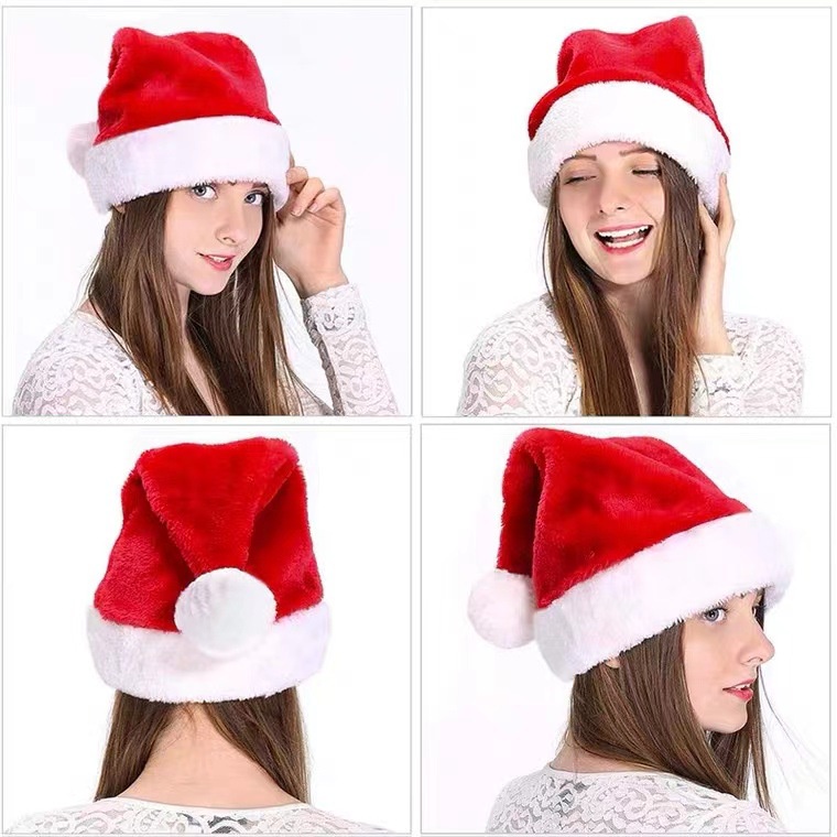 Topi Natal Polos / Topi Santa / Topi Christmas / Topi Xmas