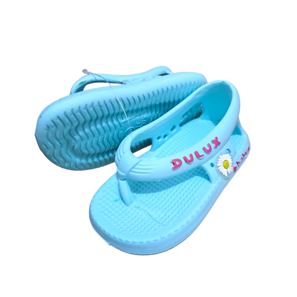 DULUX Sandal Anak Perempuan Jepit Tali Belakang Spons Ringan Sol Anti Slip Size 20 - 25 Bayi Sendal Karet Halus Anti Lecet 2076