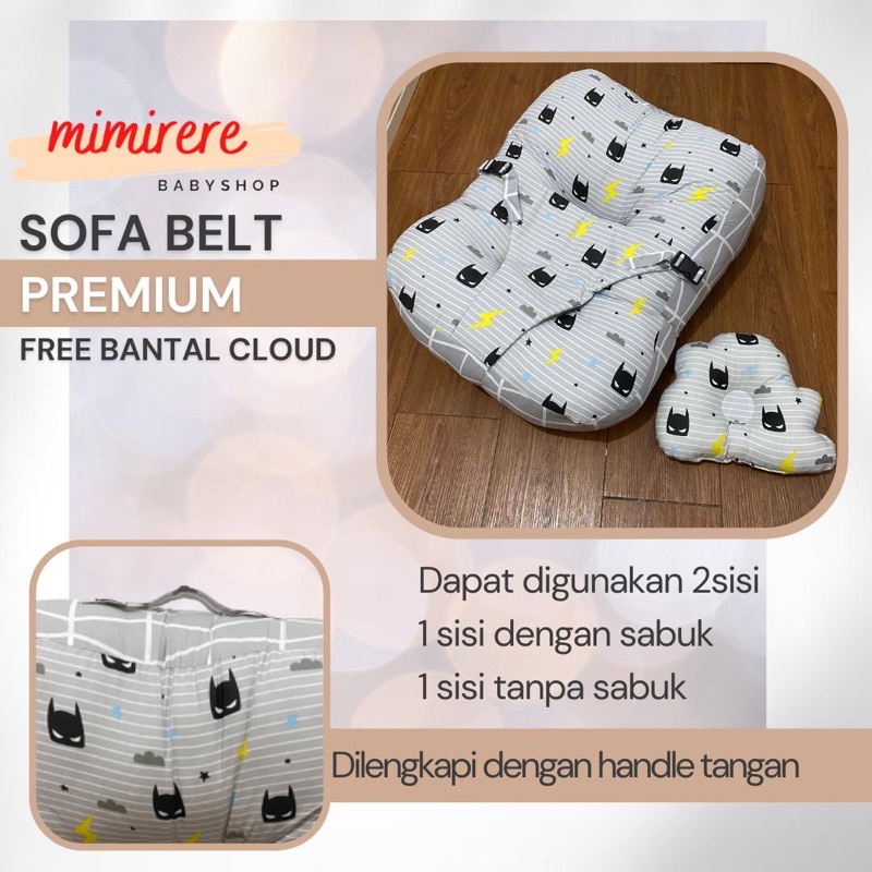 Sofa Bayi Jumbo Multifungsi Dengan Gesper Pengaman Free Bantal Peyang dan Tas Mika / Kasur Bayi / Bantal Bayi