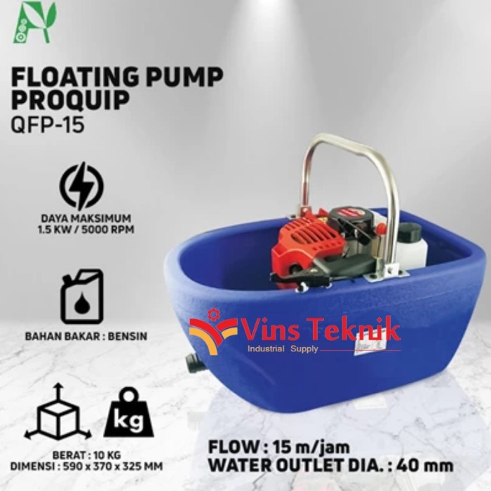 Showering Floating Pump Mesin Semprot Pertanian Pengairan Proquip Qfp15