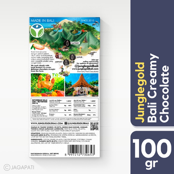 

Junglegold - Bali Creamy (Non-Dairy Milk) 100Gr - Cemilan Cokelat