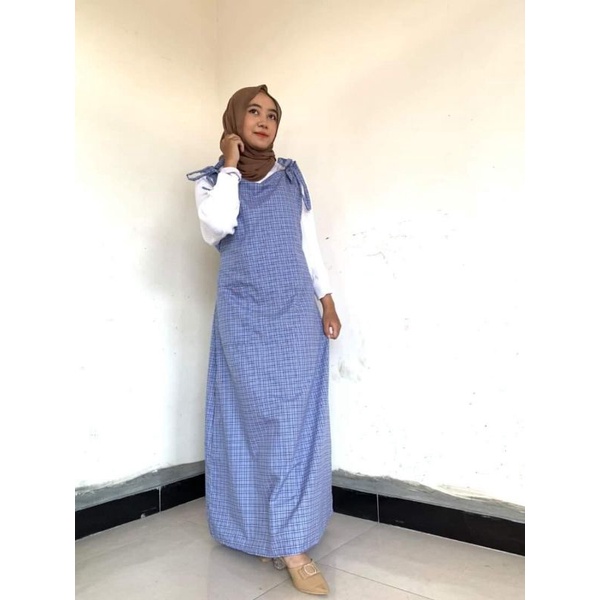 OVERALL KOTAK ANGGUN OVERALL/ JUMPSUIT OVERALL/ OVERALL KOTAK BAHAN KATUN YANDERD BY ABIDAH GALLERY