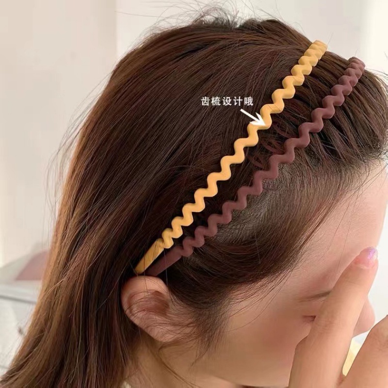 Headband Wanita Model Gelombang Gaya Korea Untuk Cuci Muka Dan Makeup