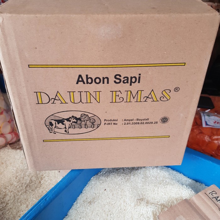 

abon sapi super halal. merk Daun Emas. isi 4kg.