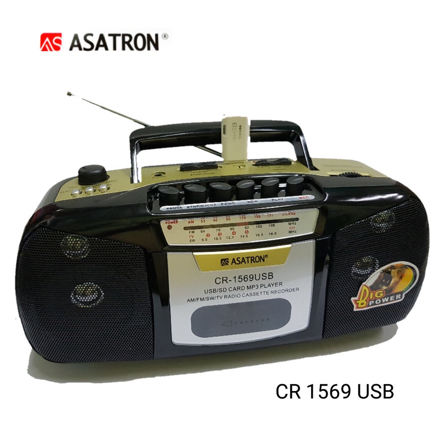 RADIO CASSETTE / TAPE ASATRON CR 1569 WITH USB /ASTRON CR-1569USB