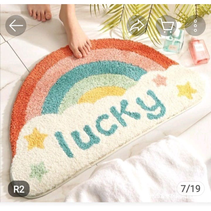 Rainbow Keset Kamar Keset Kamar Mandi Keset Pintu Bathroom Mat