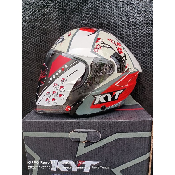 KYT NFJ XAVI SAKURA (ongkir termurah)